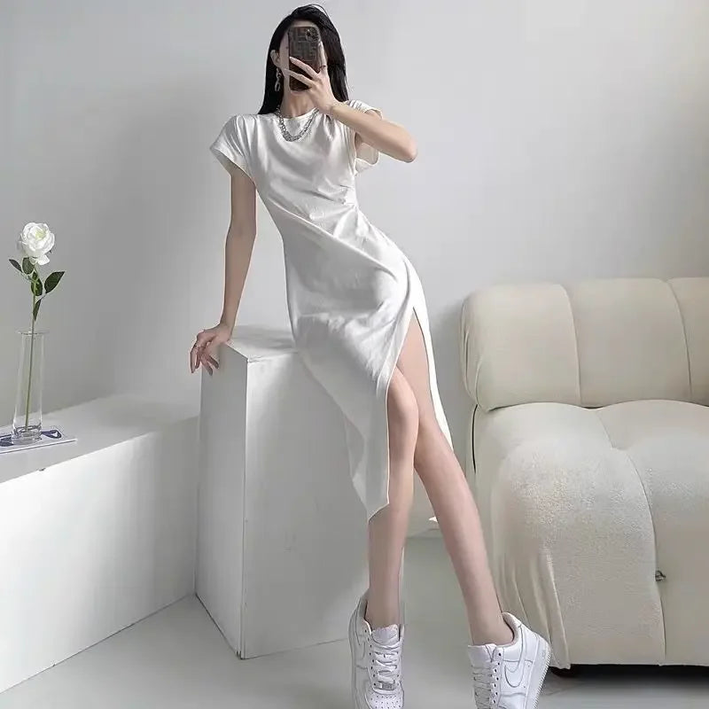White Dresses for Women 2025 Woman Dress Clothes Midi X New in Chic and Elegant Pretty Cheap Casual Y2k Outfits Harajuku
