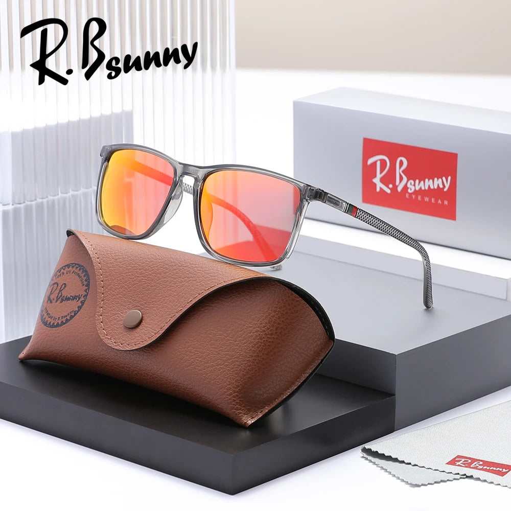 RBsunny Retro Sunglasses for Men & Women – UV400 Polarized Rectangle Glasses for Outdoor, Fishing & Driving