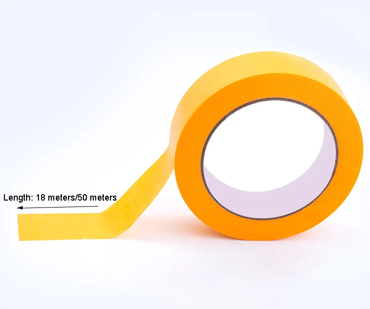 yellow Adhesive Masking Tape | Textured Paper for Car Paint & Decorationting Model Tool