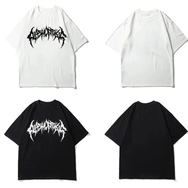 Women Hip Hop Goth Graphic Streetwear Tshirts Men Summer Print Harajuku Short Sleeve Cotton Top Tee Oversized T-Shirt Unisex