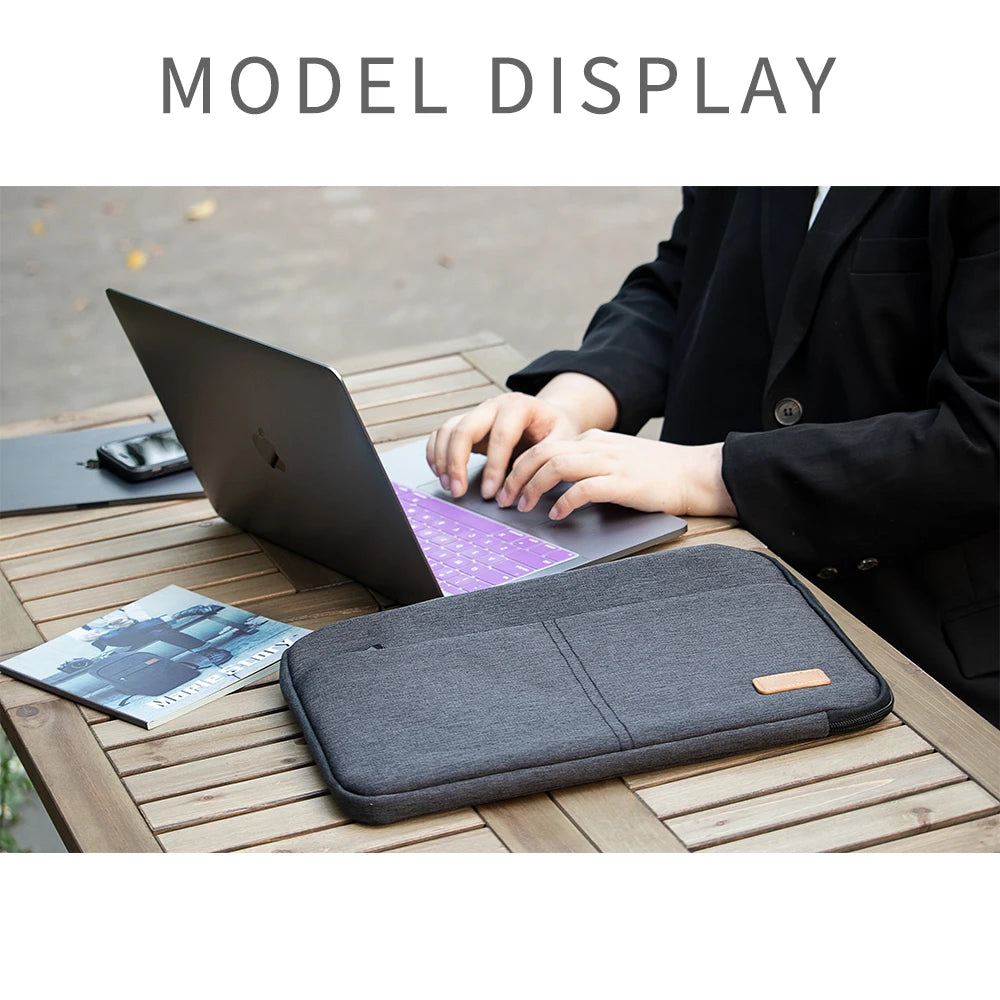 Laptop Sleeve bag 14 15.6 Inch Notebook Pouch For Macbook HP Dell Acer Shockproof Computer Briefcase Travel Business Men Case - trendingshoping.com