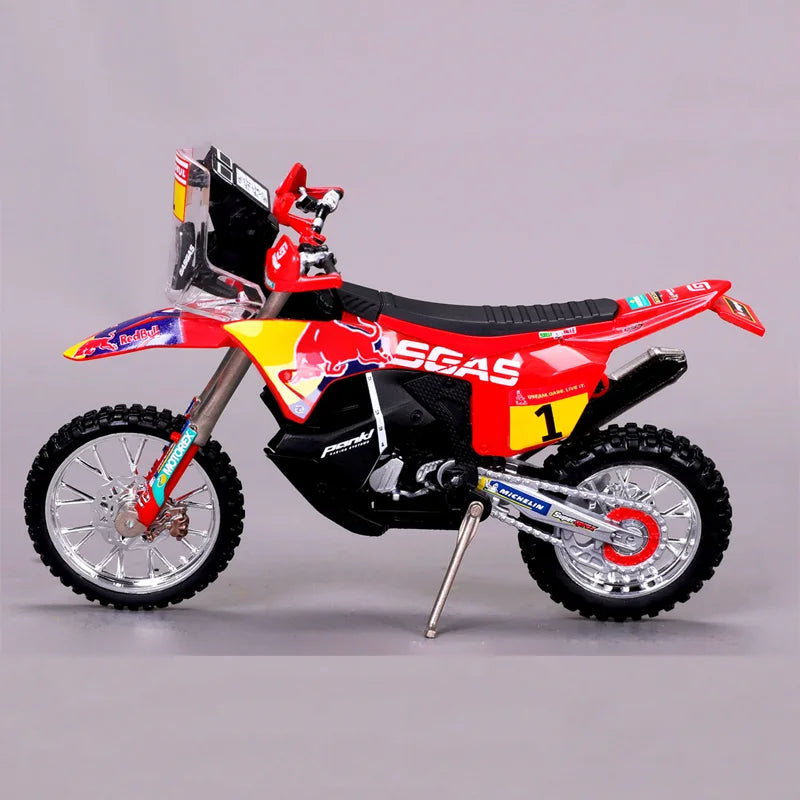 Bburago 1 18 Scale KTM GasGas RX450F 2021 Dakar Rally Alloy Die Cast Motorcycle Model