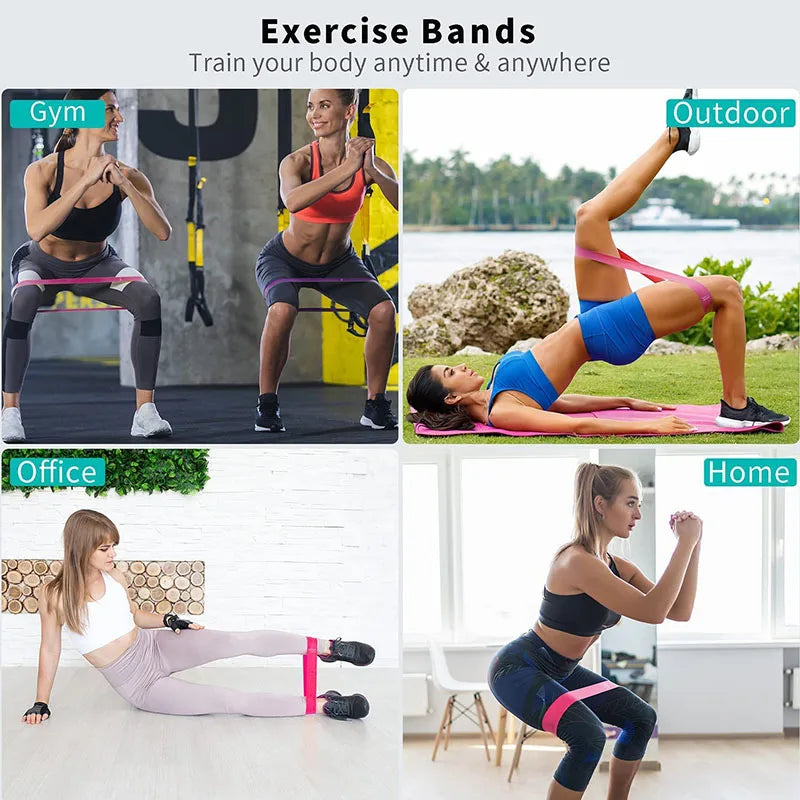 Resistance Loop Exercise Bands 5 Different Resistance Levels Elastic Band for Arm Leg Stretching and Strength Training