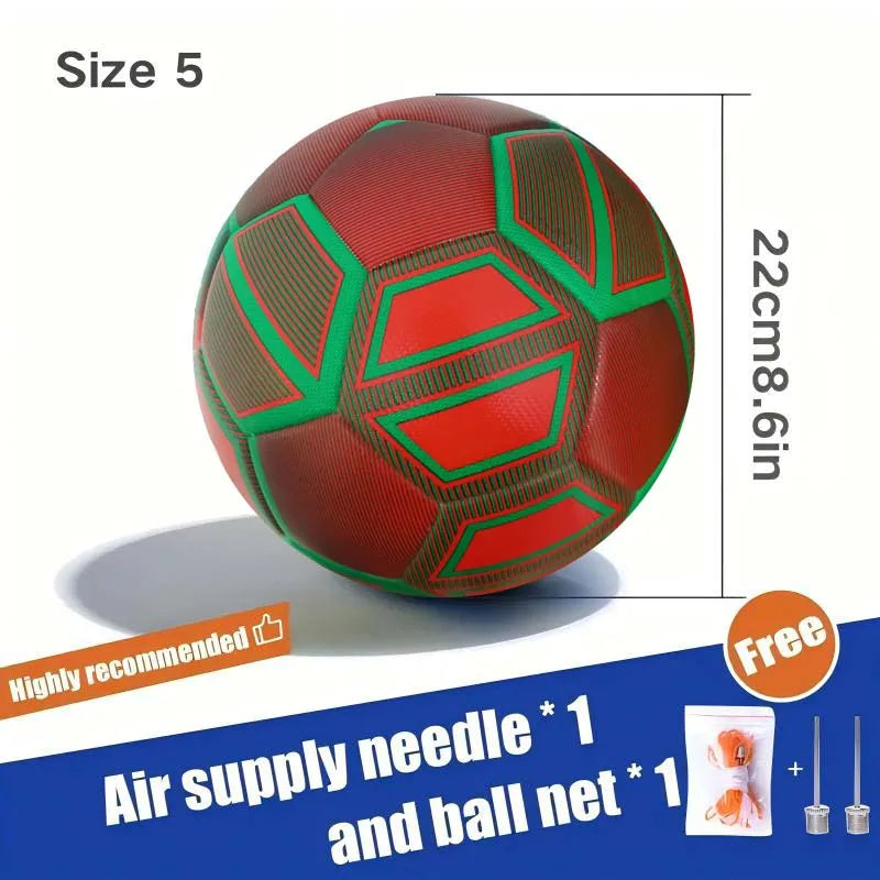 Portugal National Team Soccer Ball - Official Size 5 Seamless PU Match Football