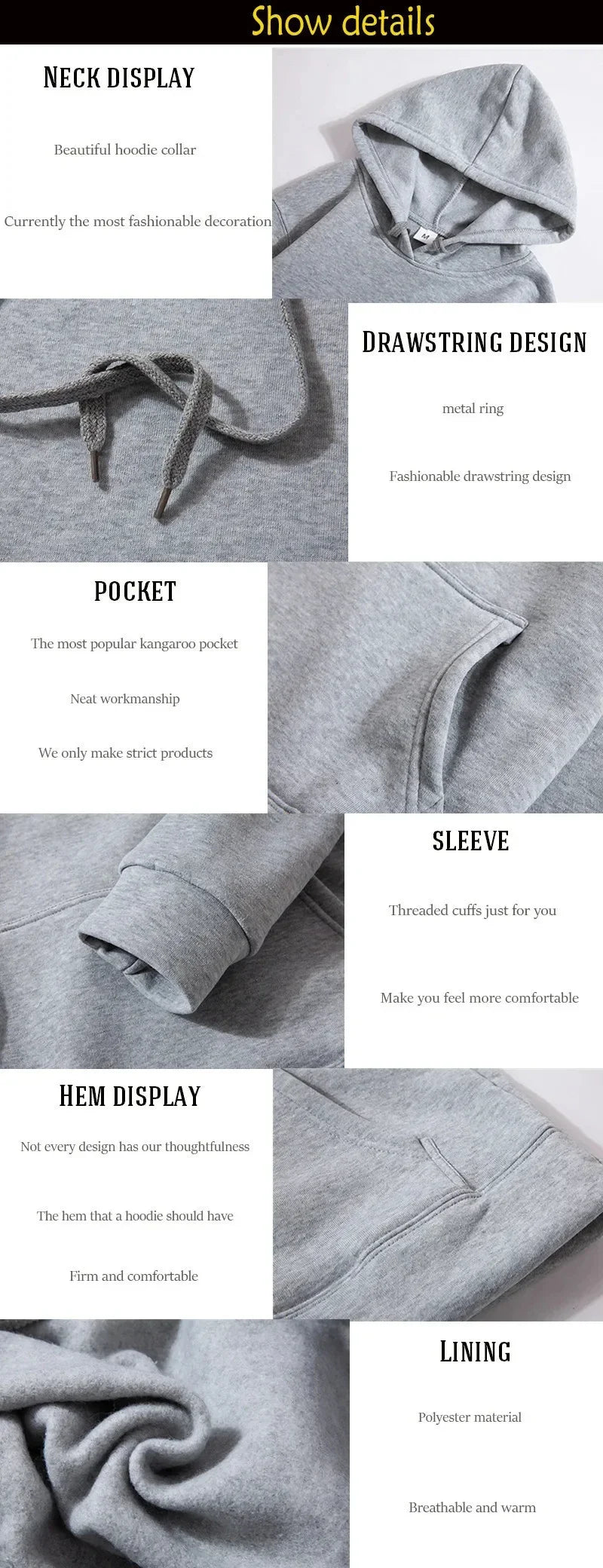 Men Thick Fleece Hoodie – Winter Sportswear for Gym Training and Daily Fitness