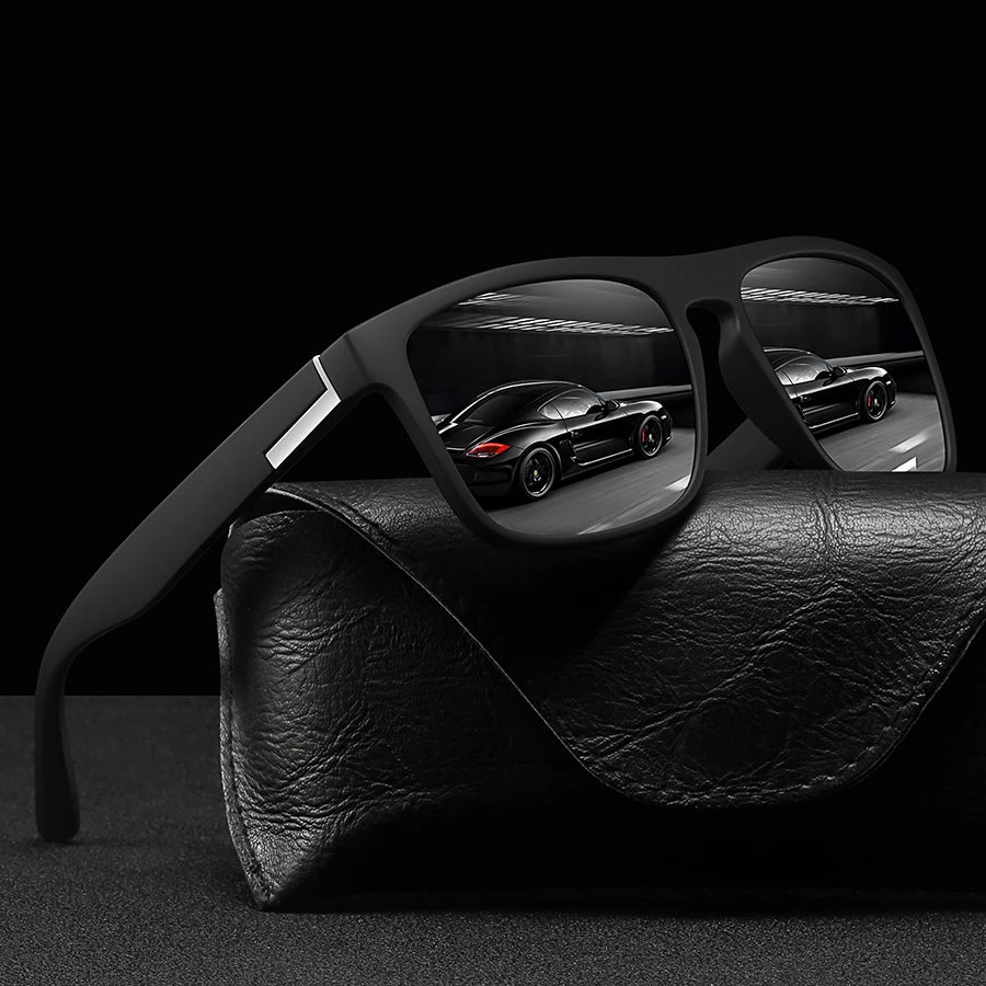 Fashion Vintage Square Sunglasses for Men & Women – Luxury Designer Fishing & Driving Glasses, Anti-Glare Retro Eyewear UV400