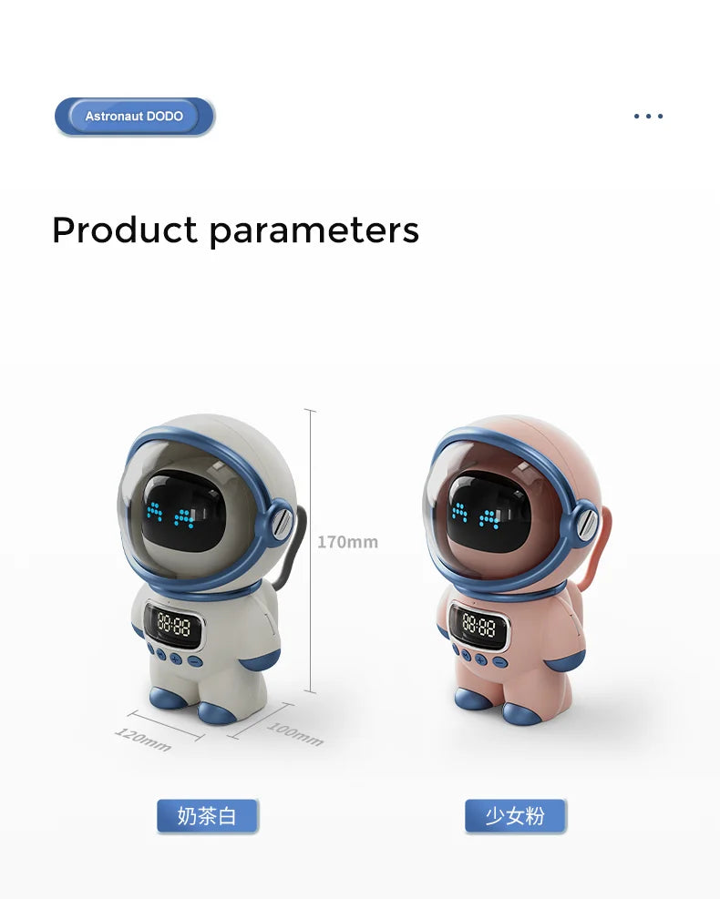 Smart Astronaut Bluetooth Speaker with Night Light, FM Radio, Portable Wireless Subwoofer Speaker
