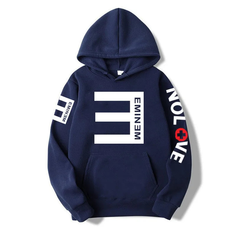 Eminem Music Album Hoodie – World Tour Graphic Oversized Sweatshirt for Men & Women, Hip Hop Streetwear
