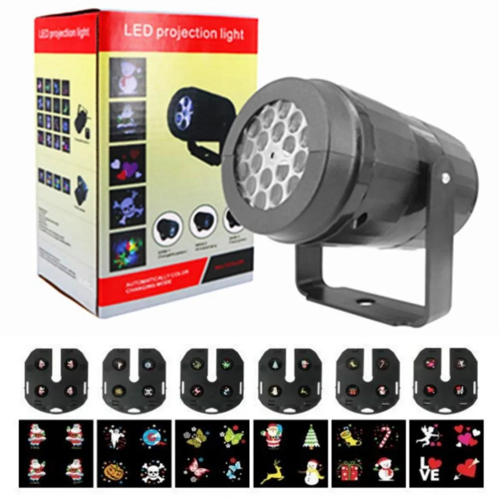 Christmas Snowflake Projector Light Large Decoration Christmas Party Laser Led Stage Light Rotating Xmas Lighting Garden Decor