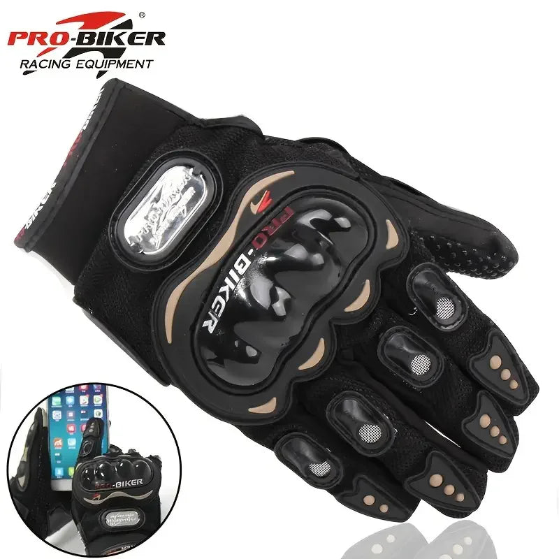 Touch Screen Motorcycle Gloves Breathable Anti Slip Sports Riding Gloves