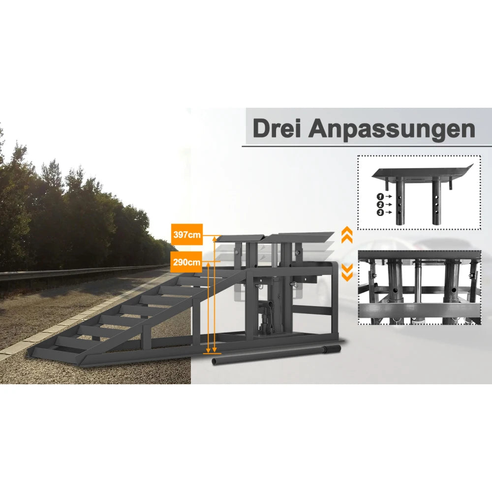[Shipping within EU in 3-5 days] 2T/3T/5T, 2pcs Car Loading Ramp Height Adjustable Ramp Jack, Loading Ramp Set Lifting Platform - trendingshoping.com