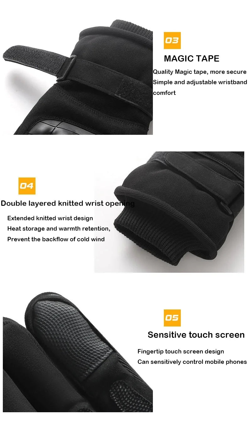Motorcycle Gloves Men Windproof Warm Touch Screen Riding Motocross Gloves