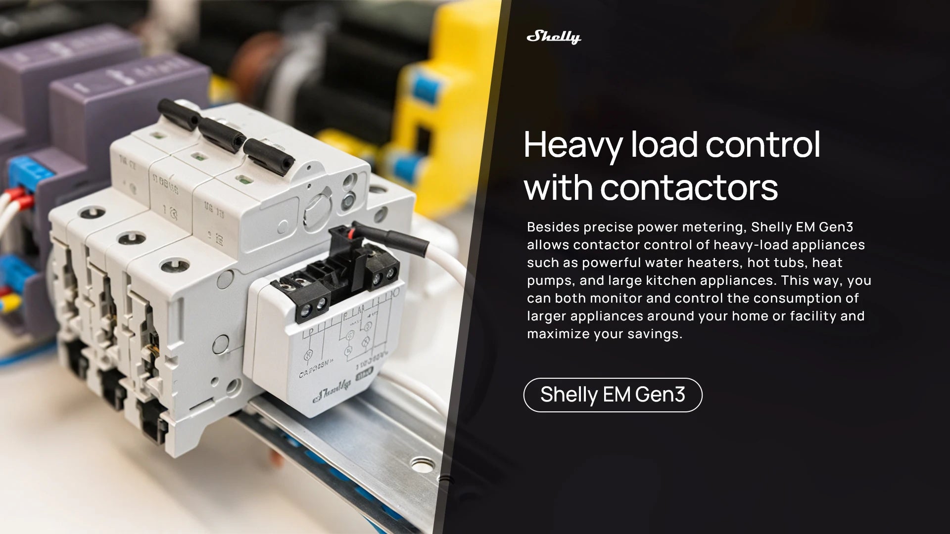 Shelly EM Gen3 Smart Home WiFi Connection Monitor Power Consumption Solar Energy Equipment Household Electricity Consumption