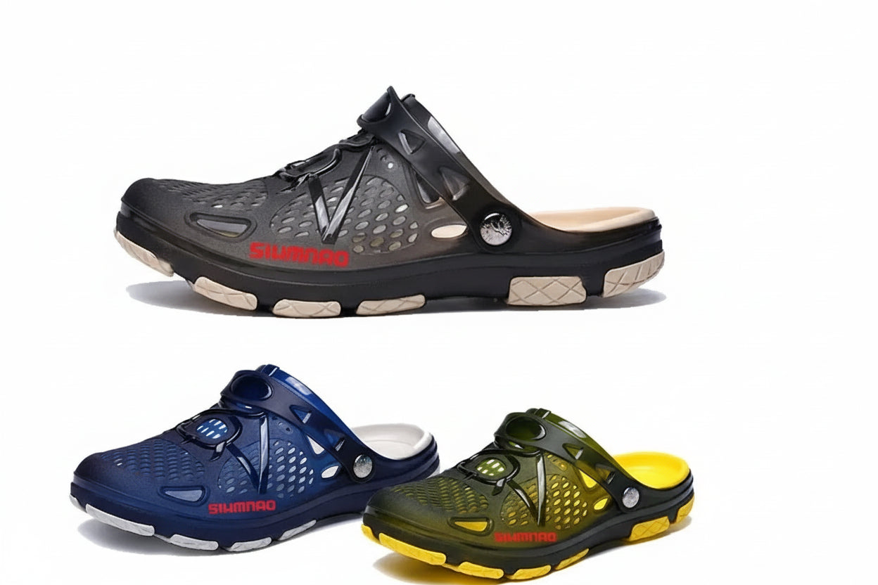 2026 Men's Summer Outdoor Sandals Anti-Skid Thick Soled Fishing Shoes - Lightweight Casual Beach Water Shoes - Durable Breathable Garden Clogs & Home Slippers