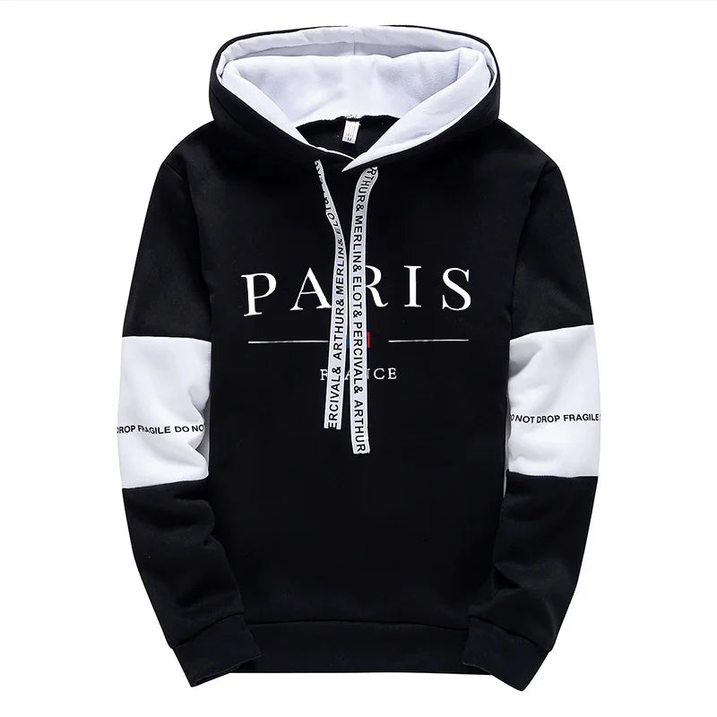 Men Hooded Sweatshirt and Sweatpants Set Casual Sportswear