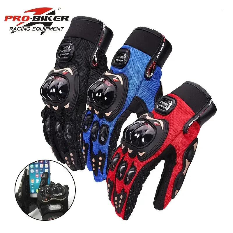 Touch Screen Motorcycle Gloves Breathable Anti Slip Sports Riding Gloves
