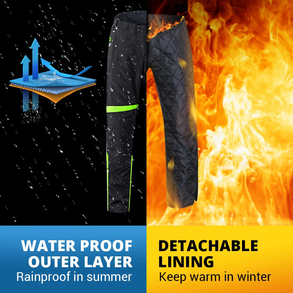 Motocross Jacket and Pants Waterproof Motorcycle Clothes with Protective Moto Jacket Windproof Riding Gear