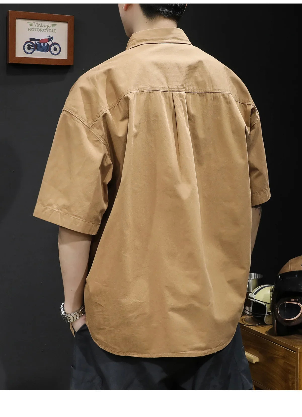 T-shirt Short-sleeved Shirt Men's Trendy Brand Trendy Shirt Summer Casual Work Clothes Loose Summer Trendy