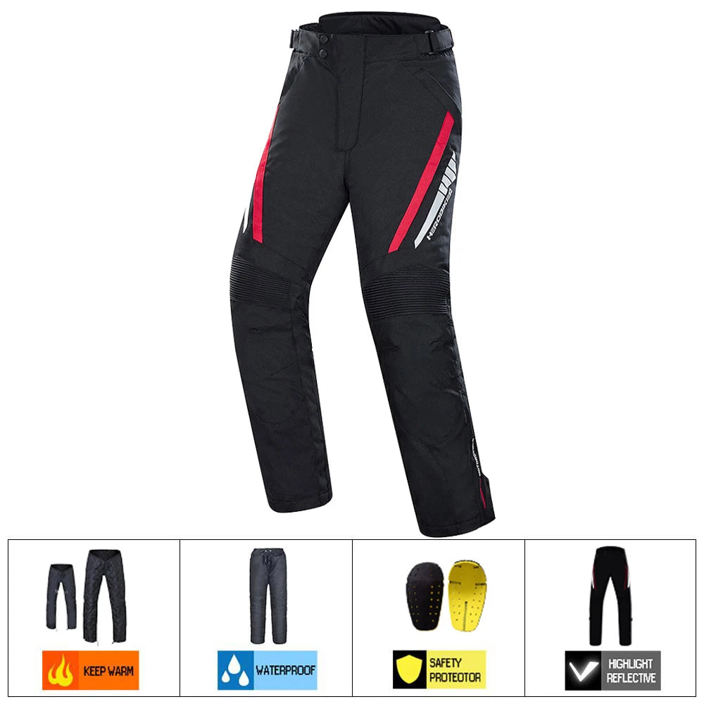 Waterproof Motorcycle Jacket and Pants Suit for Men and Women Detachable Interior Moto Clothes Keep Warm
