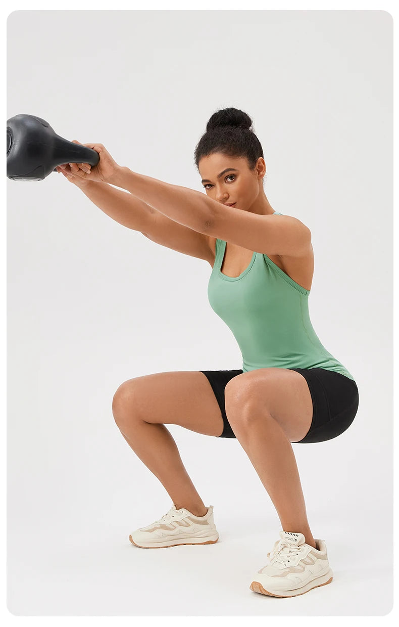 Women’s Sleeveless Yoga Tank Top - Breathable Gym Sport Shirt for Running