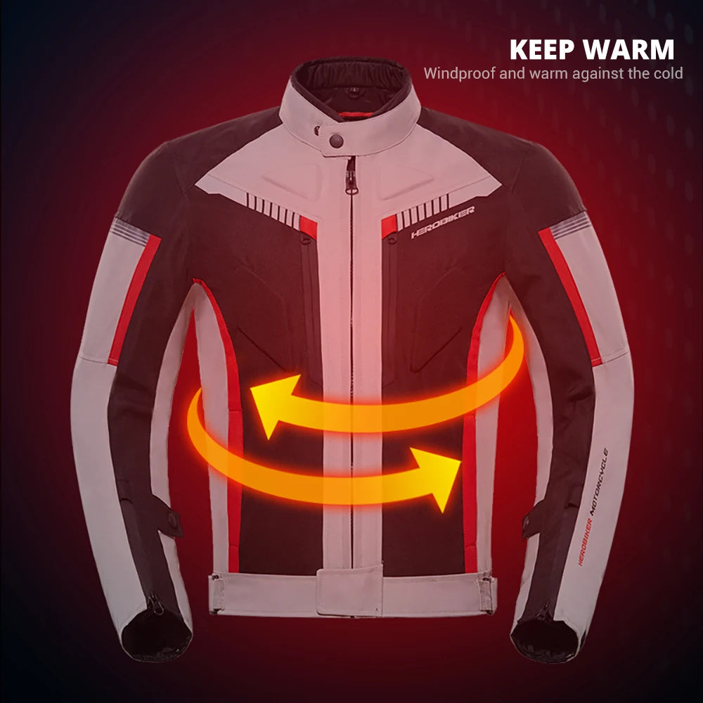 Waterproof Motorcycle Jacket and Pants Suit for Men and Women Detachable Interior Moto Clothes Keep Warm