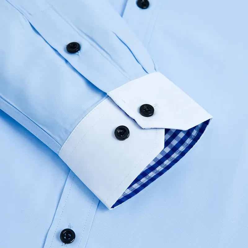 Men’s Long Sleeve Non-Iron Dress Shirt Regular Fit Formal Business Button Shirt