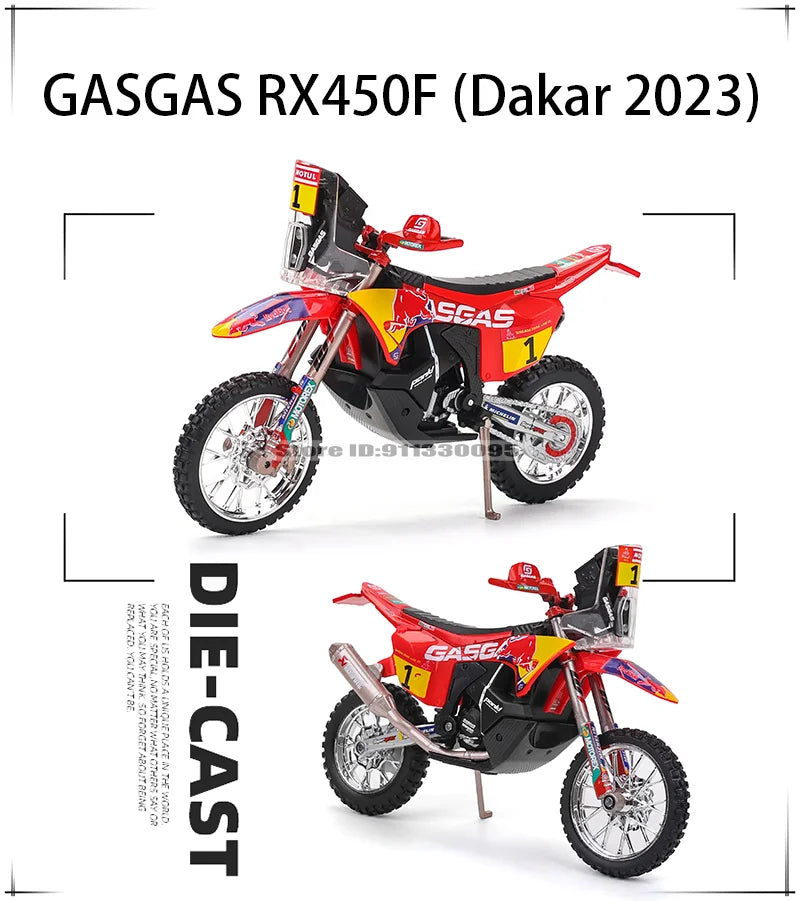 Bburago 1 18 Scale Red Bull KTM 450 Rally 2018 Alloy Die Cast Motorcycle Model Licensed Collectible