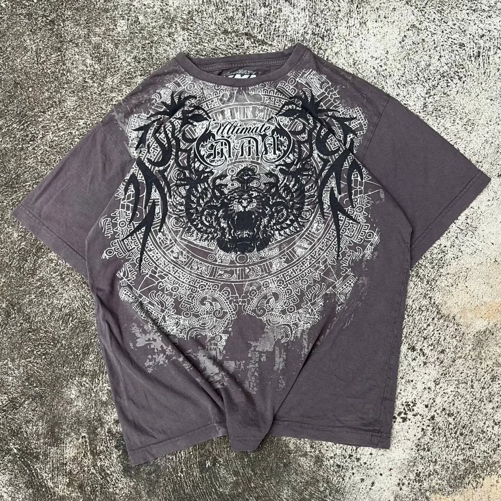 New Tapout Series T-Shirts Unisex Retro American Gothic Summer Casual Tops Hip-Hop Punk Printing Street Clothes