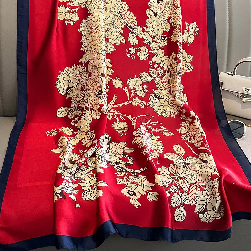 Spring Scarf Women's Luxury Design Polyester Material Soft Shawl Beach Scarf