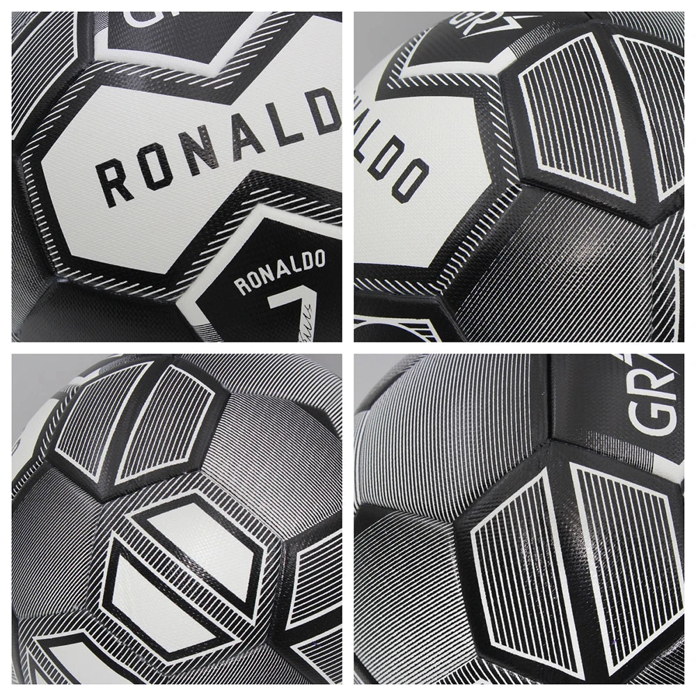CR7 Soccer Balls Standard Size 5 PU Material Seamless Goal Team Outdoor Match Game Football Trainings