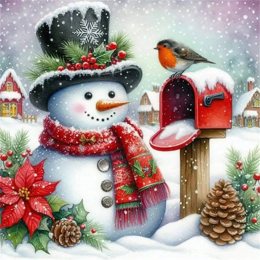 Huacan Christmas Santa Claus 5D Diamond Mosaic Christmas Bird Full Square Round Drill Flower Diamond Painting New Arrivals