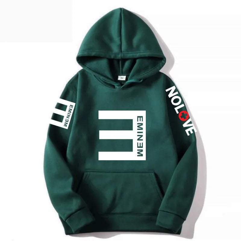 Eminem Music Album Hoodie – World Tour Graphic Oversized Sweatshirt for Men & Women, Hip Hop Streetwear