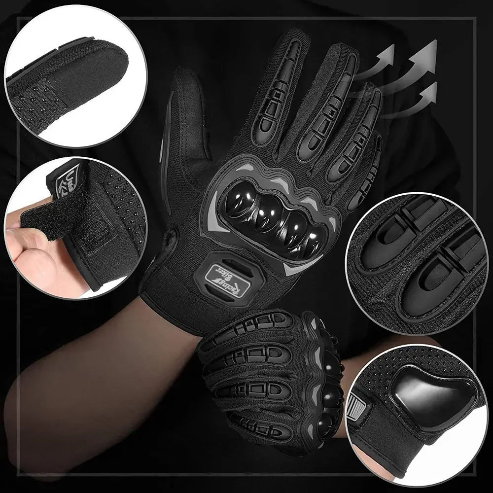 Motorcycle Gloves Guante Waterproof Touch Screen Full Finger Gloves Protective Anti-fall Guantes Moto Non-slip Riding Gloves