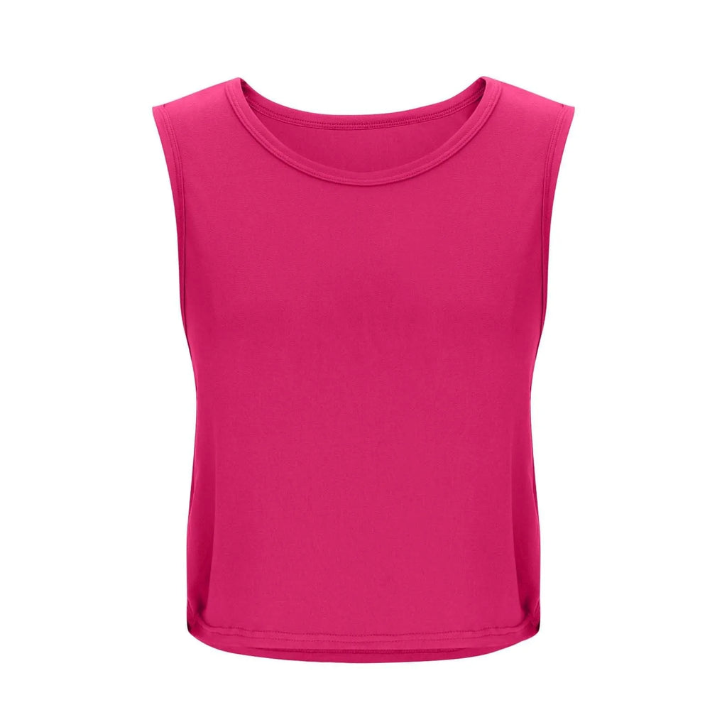 Women’s Sleeveless Yoga Top Breathable Workout Tank Crop Top Athletic Running Vest