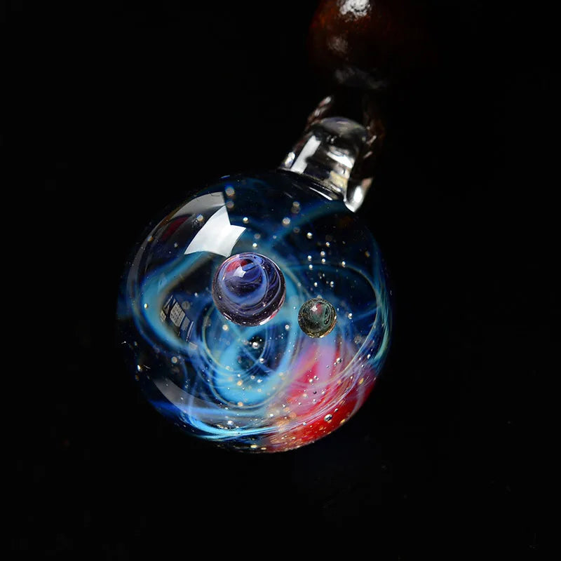 Universe Starry Skys Glass Ball Dreamy Pendants Celestial Body Men Women Personalized Fashion Necklaces Jewelry Christmas Gift - trendingshoping.com