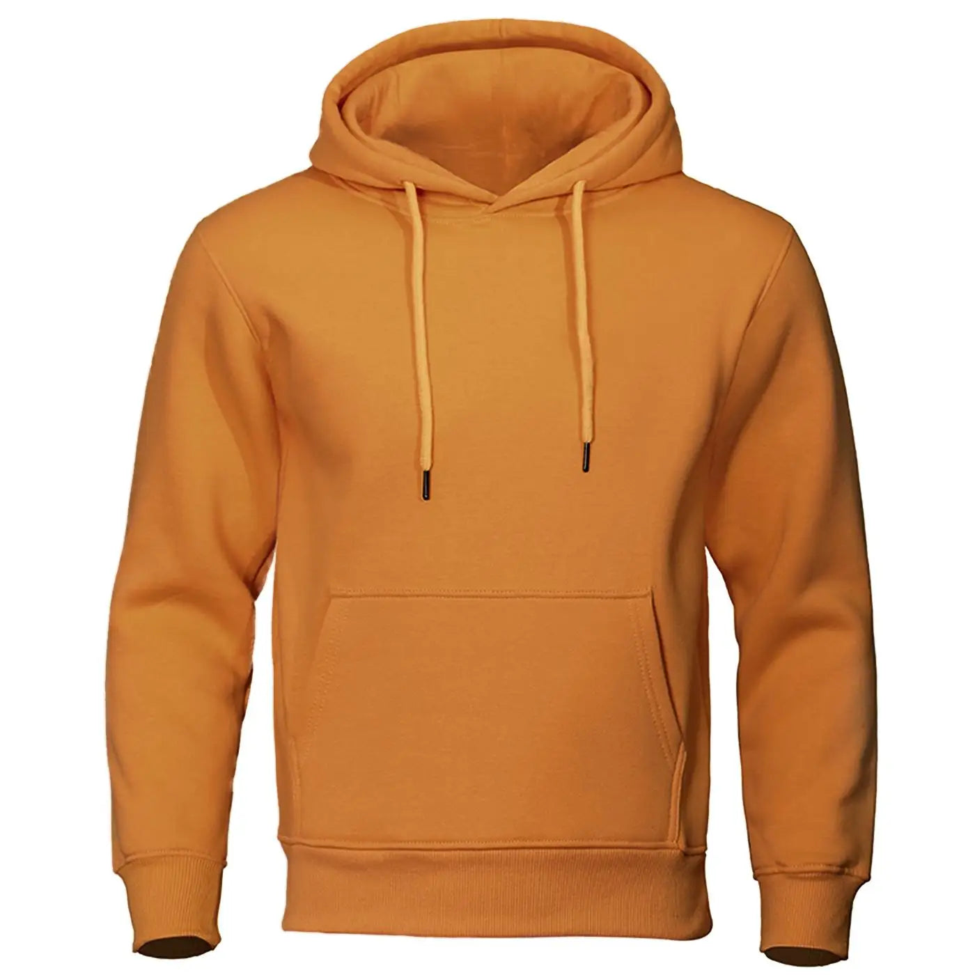Men's Solid Oversized Fleece Hoodie – Warm Casual Hooded Sweatshirt with Pocket – Autumn/Winter Comfort Fashion Top