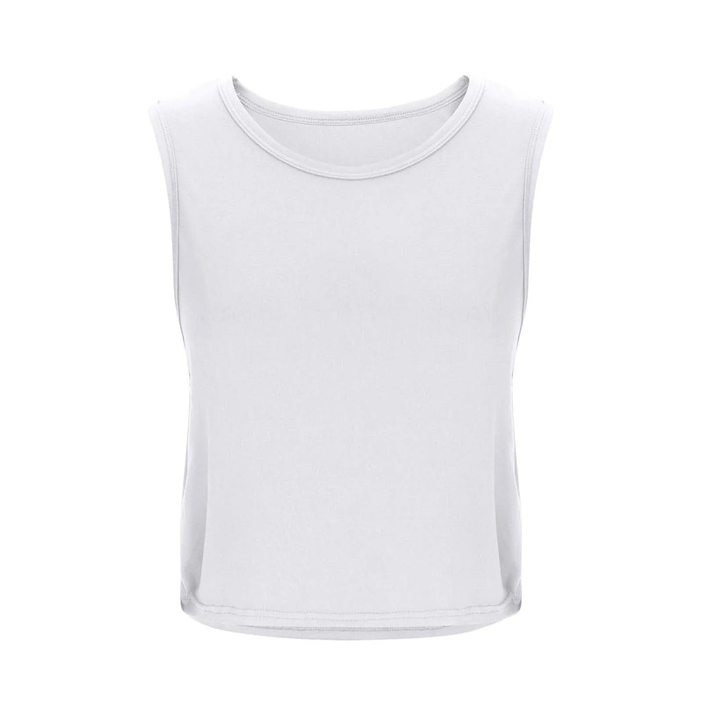 Women’s Sleeveless Yoga Top Breathable Workout Tank Crop Top Athletic Running Vest