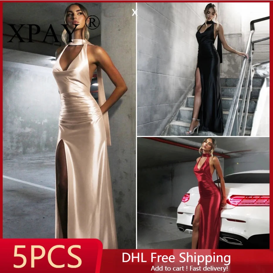 Women's Sexy V-Neck Slit  (5pcs) Bulk2025 Summer