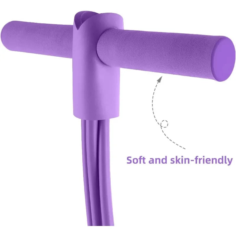 4 Level Resistance Band Tensioner Non Slip Handle Fitness Equipment for Abdominal and Yoga Training