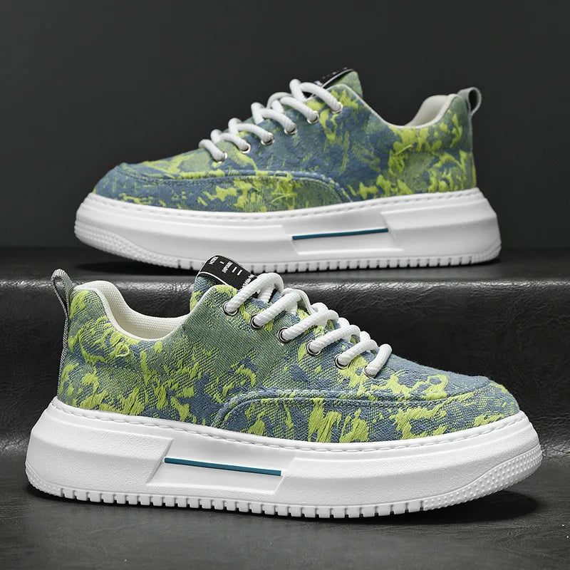 Men’s Casual Platform Sneakers | Breathable Non-Slip Sports Shoes 2025