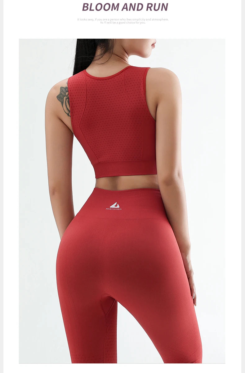 Women’s High-Support Yoga Bra - Anti-Sag Push Up Gym Top with Removable Pads