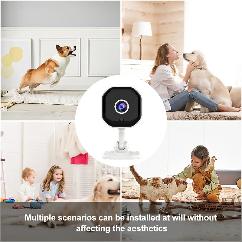 Smart Wifi Home Security Camera HD With Real Time App Alerts Two Way Audio Motion Tracking Indoor Camera For Baby Pet