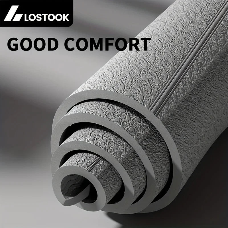 Foldable Yoga Mat Anti Slip Thick Widened Fitness Mat for Home and Outdoor Exercise