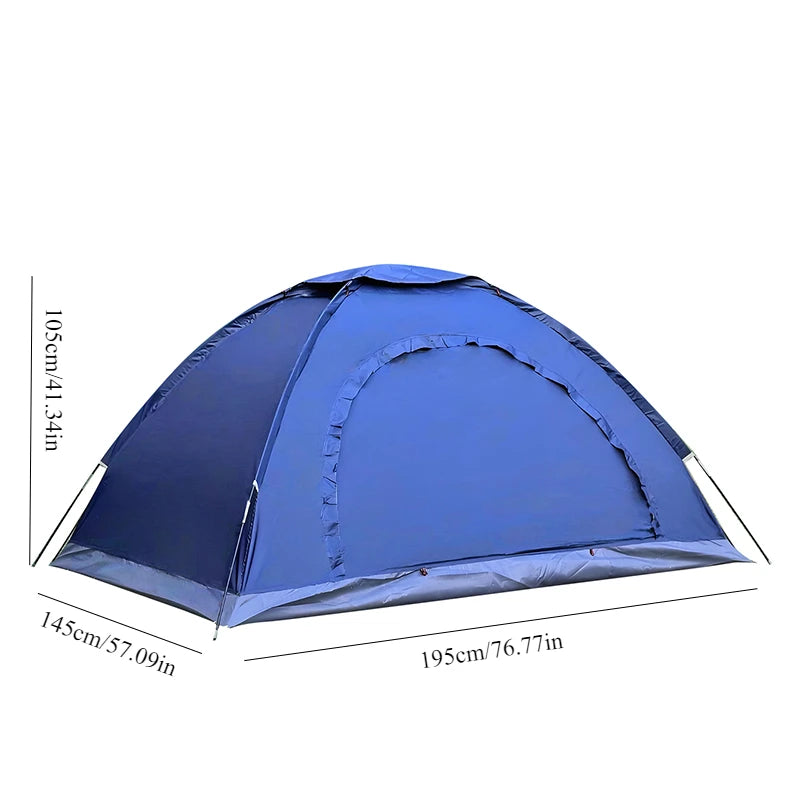 Outdoor Camping Tent Portable Hand Built Windproof Rain Sun Protection Hiking Tent For Couples And Children Double Bed Use