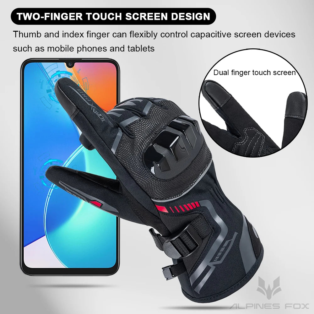 Autumn Winter Motorcycle Gloves Waterproof Keep Warm Guantes Moto Men Motorbike Riding Gloves Touch Screen Moto Motocross Gloves