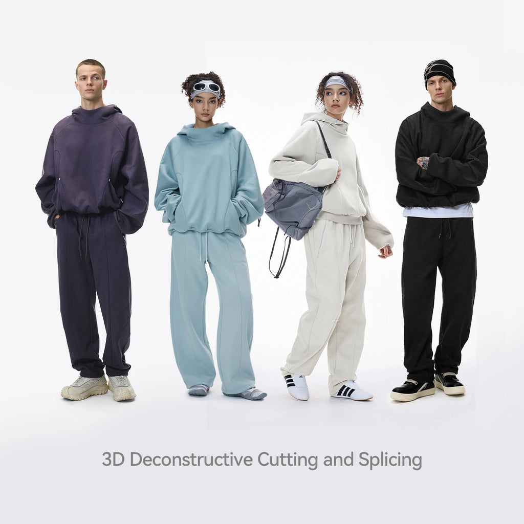 Inflation Men Tech Fleece Hoodie Tracksuit – 2025 Winter Warm Zip Up Jacket and Blade Pants Set