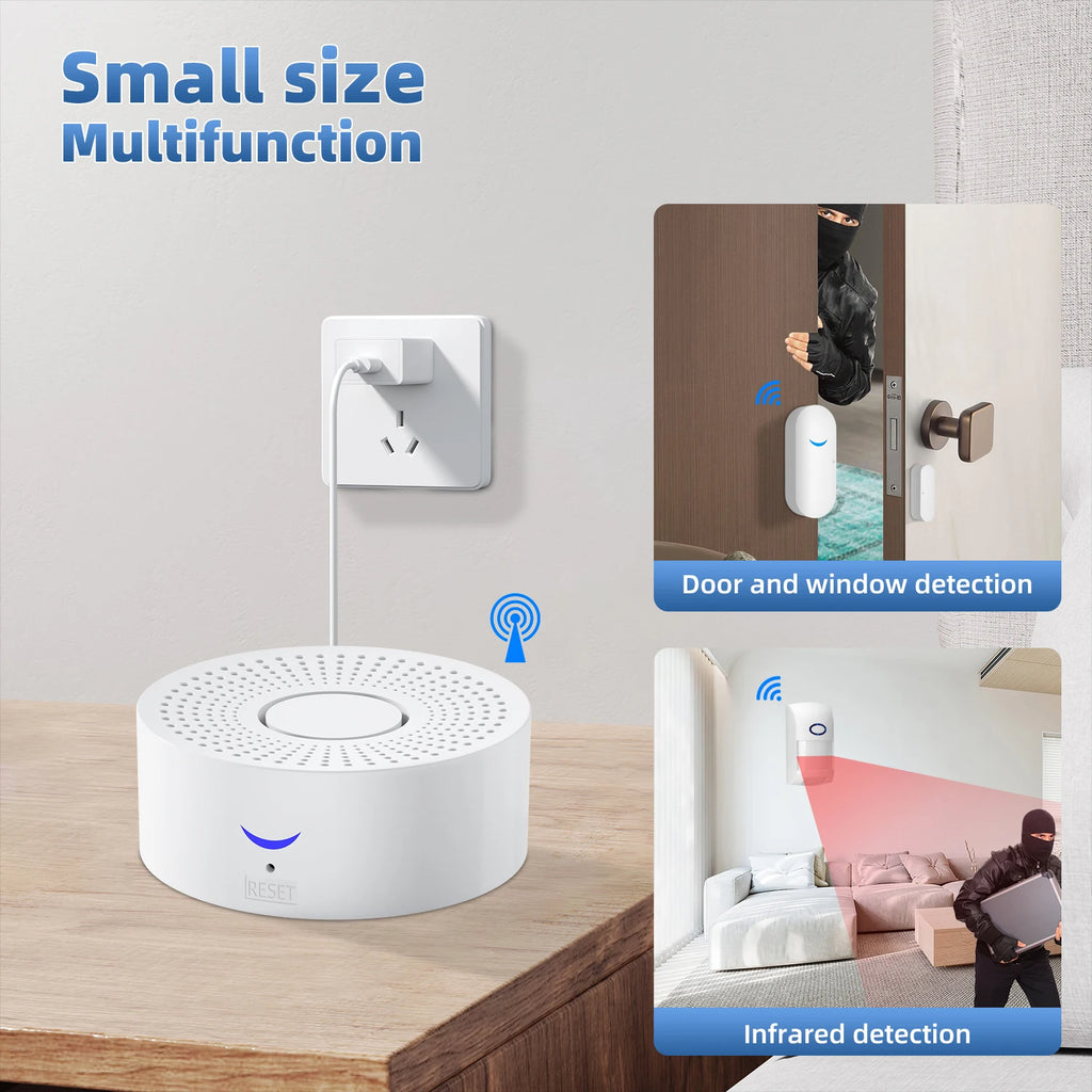 Wireless Wifi Smart Home Automation Security Alarm System With Door Sensor Motion Sensor Smart Life App Burglar Siren