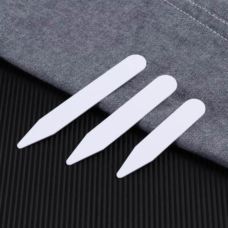 200pcs Collar Stays Plastic Smooth White Durable Men Men Men Men Shirt Collar Stays Bones for Home Use