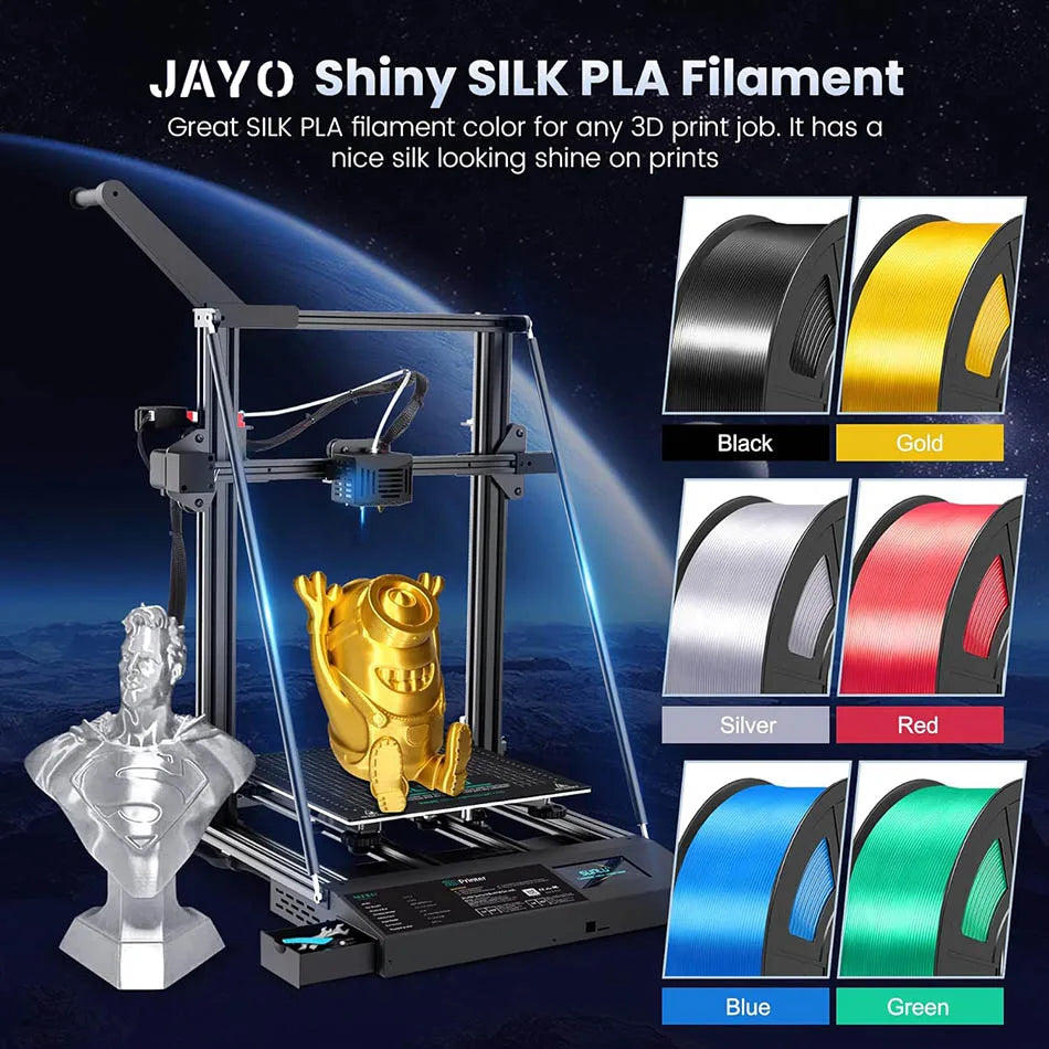 JAYO PETG/PLA/SILK/PLA Meta/PLA+/ABS 2Rolls 3D Printing Filament 1.75MM Children Creative Model Material For 3D Pen Filament - trendingshoping.com