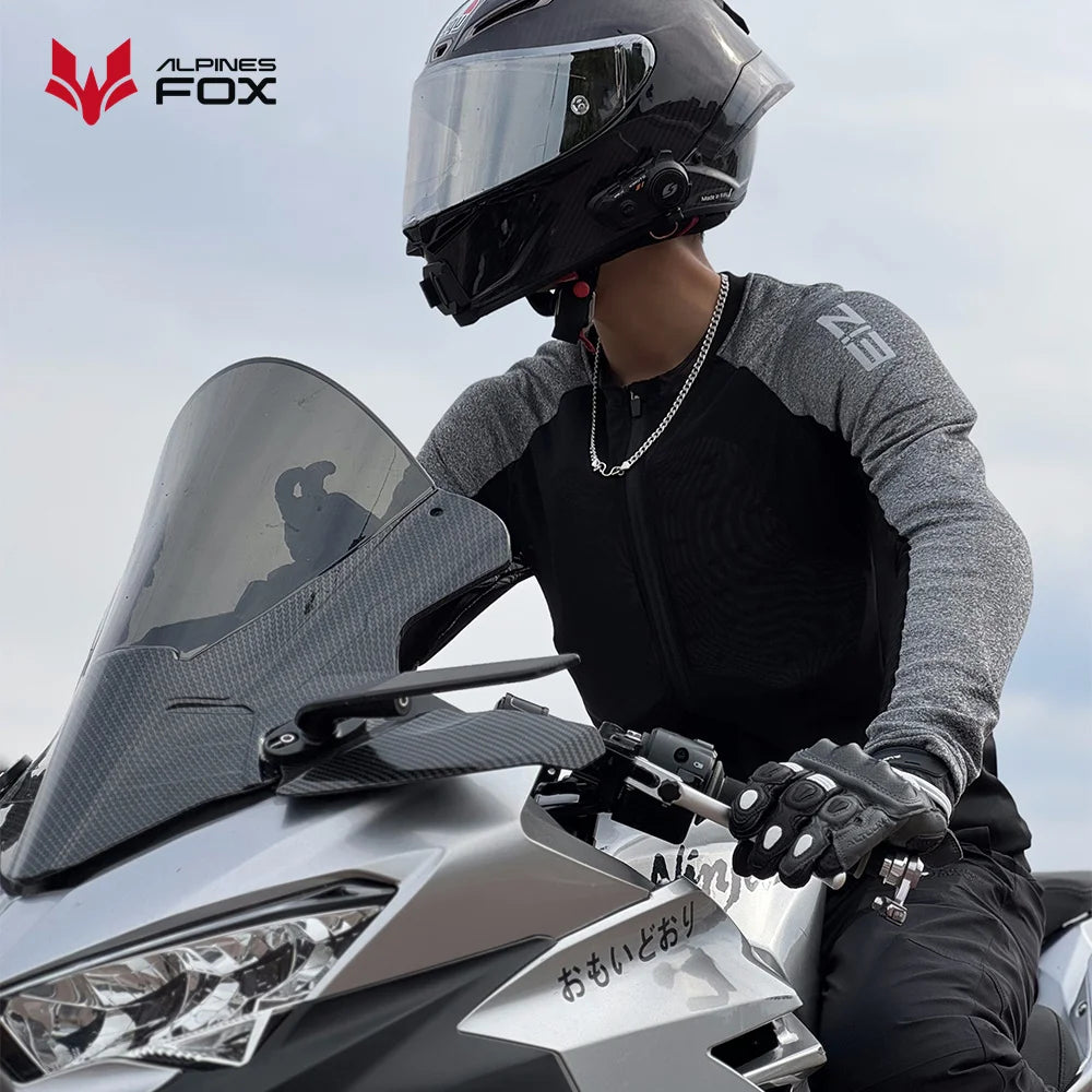 Mens Motorcycle Jacket Summer Breathable Motocross Body Armor Elastic Rider Racing Clothing CE Certified Protector Gear